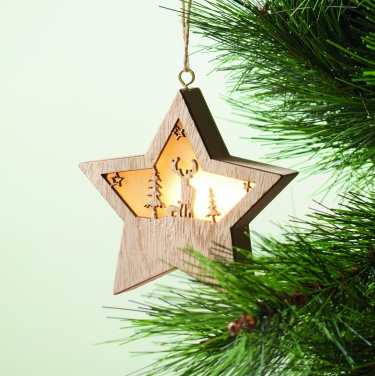 Logotrade business gifts photo of: MDF star with light